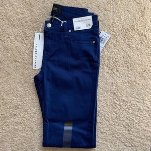 CELEBRITY PINK MID-RISE SKINNY PANTS BLUE